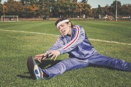 Sport Abbildung eines Sportlers beim Aufwärmen