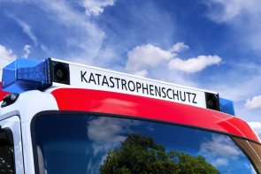 Emergency vehicle with the inscription disaster protection – Katastrophenschutz Emergency vehicle with the inscription disaster protection – Katastrophenschutz