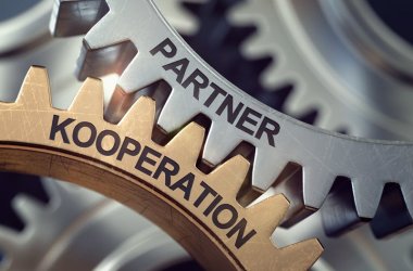 3d Zahnräder Partner Kooperation