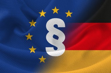 EU Gesetz Deutschland Paragraph Symbol Flagge EU Gesetz Deutschland Paragraph Symbol Flagge