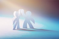 Paper People in a Circle Holding Hands Paper People in a Circle Holding Hands