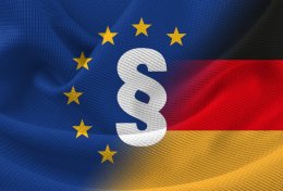 EU Gesetz Deutschland Paragraph Symbol Flagge