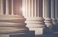 Pillars in Retro Instagram Style