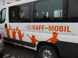 Seitenansicht Bus Beschriftung KAFF-Mobil Seitenansicht Bus Beschriftung KAFF-Mobil