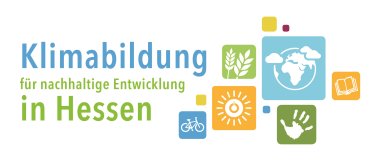 Logo, darauf zu lesen: Klimabildung für nachhaltige Entwicklung in Hessen