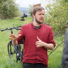 Mario Hanisch, Projektkoordinator der Ökomodell-Region Vogelsberg, stellt das Projekt vor. 