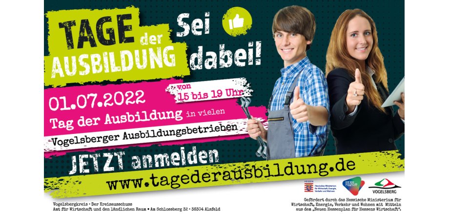 Am Tag der Ausbildung am 1. Juli öffnen viele Vogelsberger Unternehmen von 15 bis 19 Uhr ihre Türen für alle interessierten Jugendlichen. 