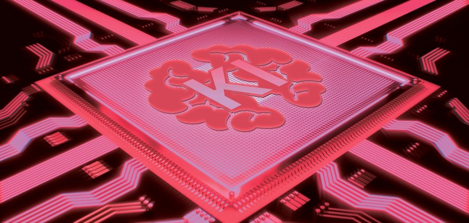 Ein Computerchip ist mit den Buchstaben KI beschrieben.  Symbolbild für Künstliche Intelligenz