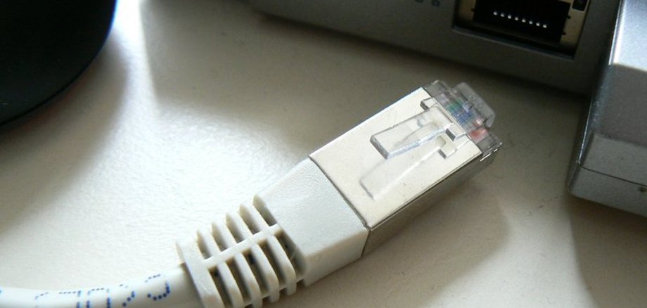 Symbolbild mit einem LAN-Kabel-Stecker