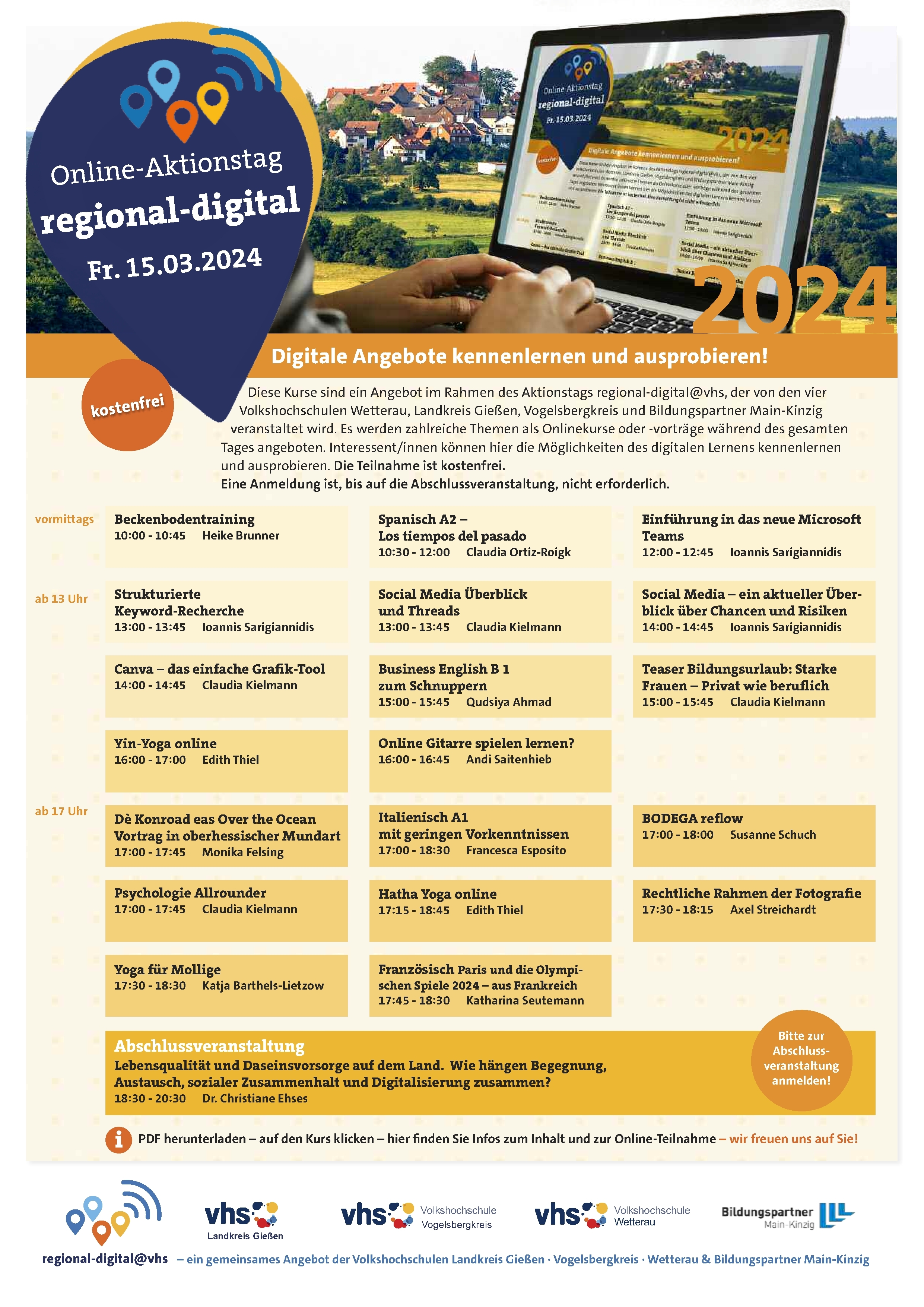 Flyer zum Aktionstag der vhs. 