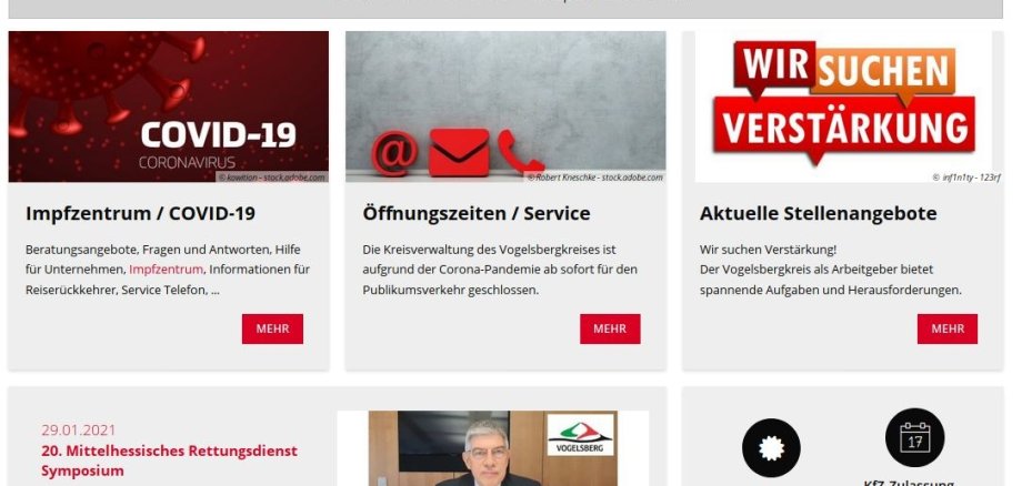 Screenshot Homepage vogelsbergkreis.de