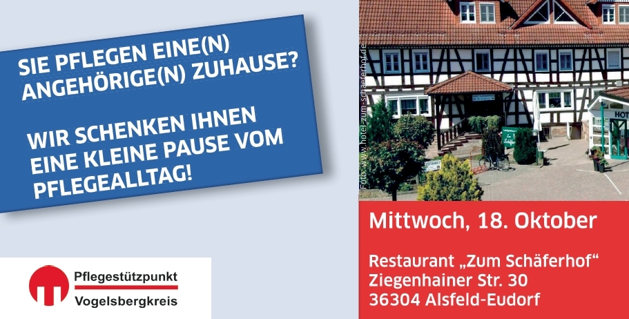 Flyer zur Pause vom Pflegealltag.