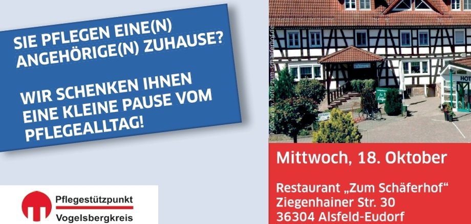 Flyer zur Pause vom Pflegealltag.
