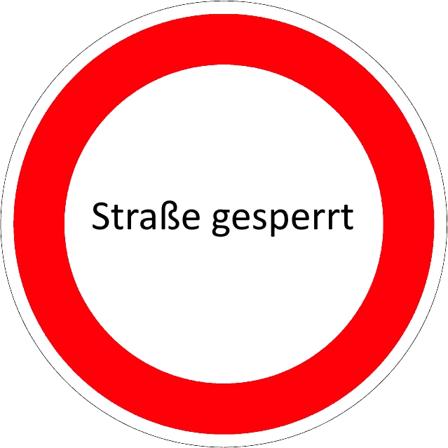 Symbolbild Verkehrsschild Durchfahrt verboten