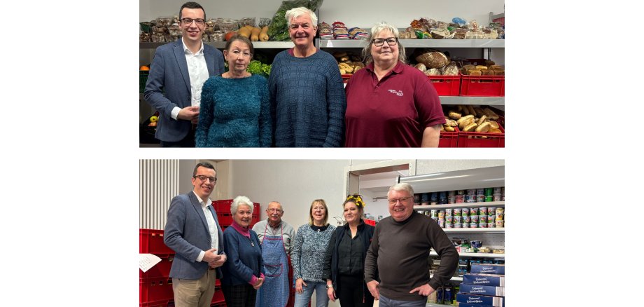 Mehrere Menschen haben sich zum Gruppenbild aufgestellt. Auf der Collage sind zwei Gruppenbilder zu sehen