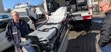 Die Helfer der DRK-Landesverstärkung Hessen präsentierten ihre Ausstattung.